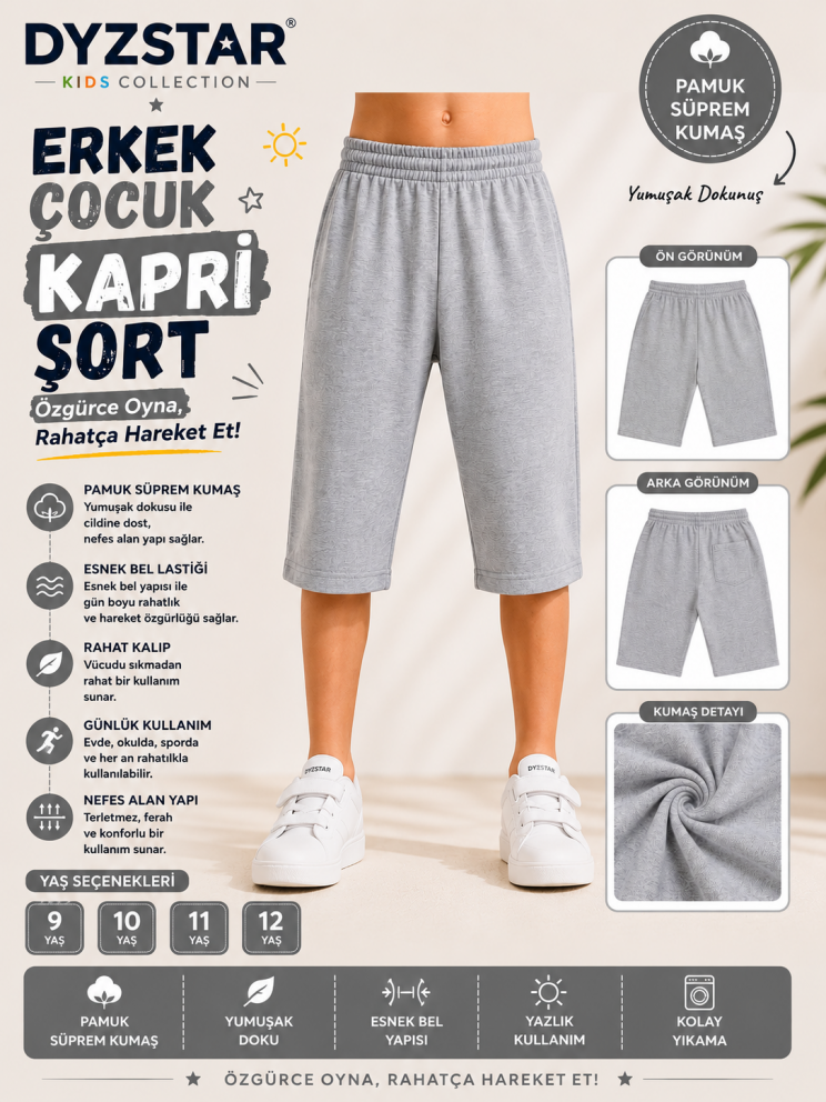 Erkek Kapri Gri Melanj